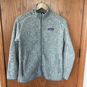 Patagonia heather gray zip fleece